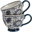Набір 2-х великих чашок з синім квітковим принтом Hedingham Giftset 2 Mugs Blue 430 мл
