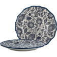 Набір 2-х тарілок з синім квітковим принтом HEDINGHAM Giftset 2 Plates Ø27 (Blue)