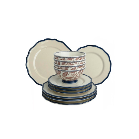 Сервіз з 12 предметів з теракотовим відтінком Hedingham Giftset 12 piece Blue Terra