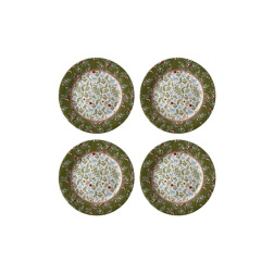 Набір 4-х тарілок STOCKBRIDGE Giftset 4 PLATE Ø20 (Green/White)