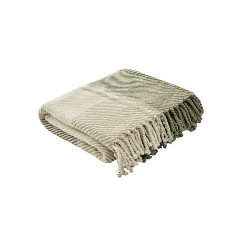  Бавовняний плед у велику клітинку блакитного зеленого DYLAN HEDGEROW 150X200CM THROW