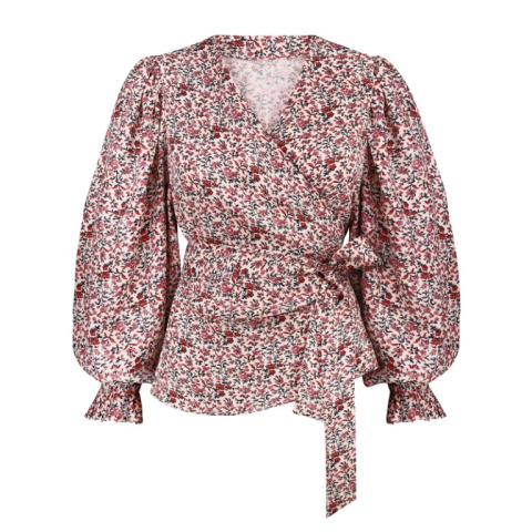 Блуза на запах із віскози з принтом Red Laverton
