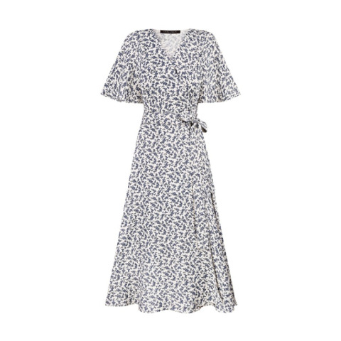 Сукня на запах з віскози з довгим поясом та рукавами-дзвіночками Blue Lunham