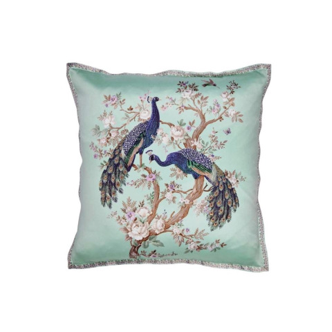 Декоративна блакитна подушка з павичами BELVEDERE DUCKEGG 50X50CM