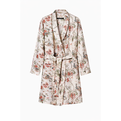 Лляний халат-кімоно з принтом  Attleton