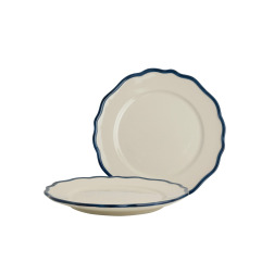 Набір 2-х тарілок з синім обідком Giftset 2 Plates 27 cm Solid Blue
