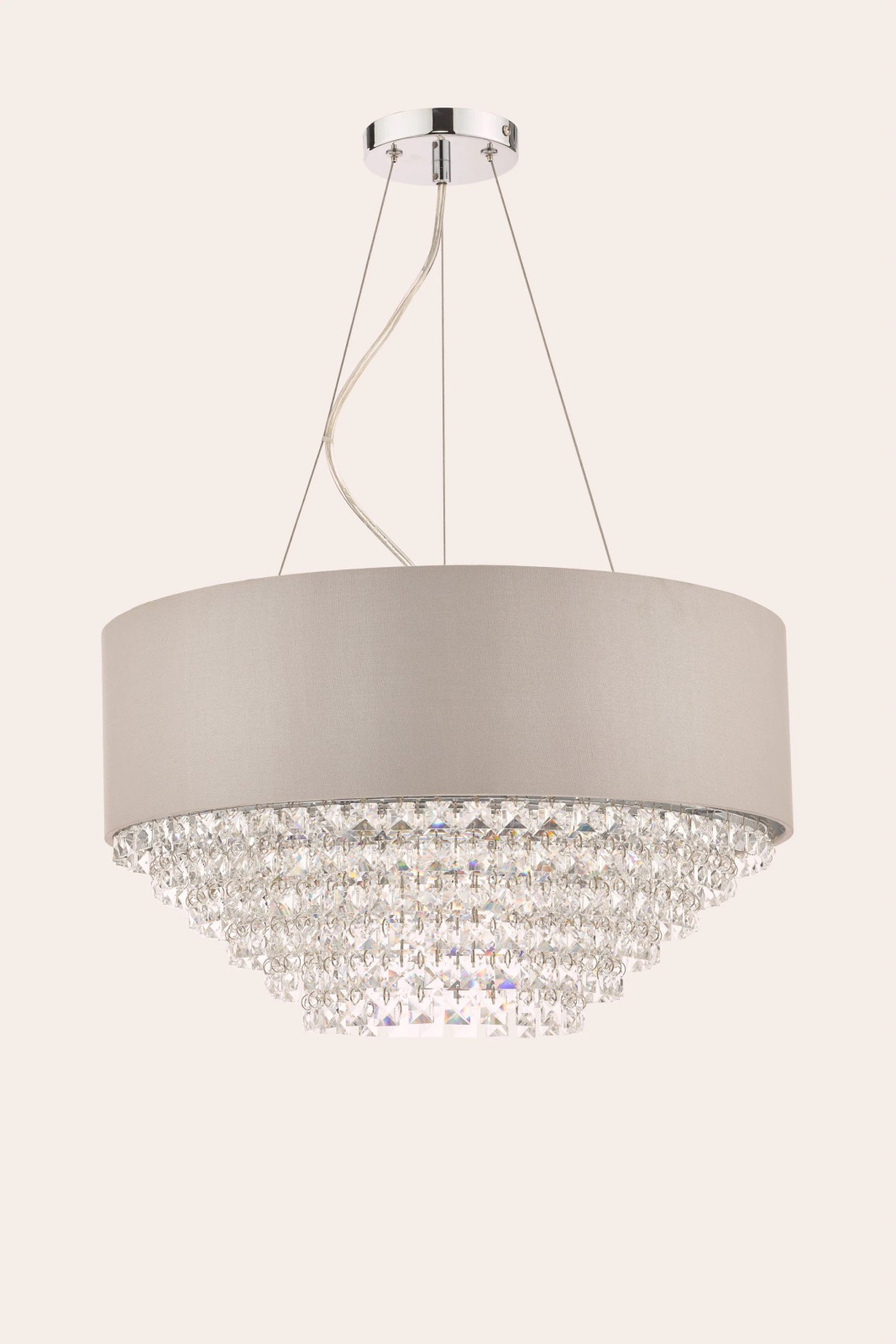 Люстра CARRINGTON 5LT Ø45 (Gray/Crystal)