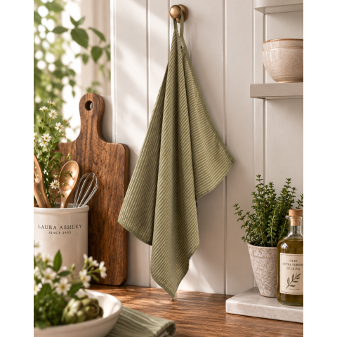 Кухонний рушник WILD CLEMATIS 50*70 (Sage green Stripe)
