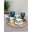 Чашка з блюдцем CHINA ROSE Cup 260ml and Saucer Ø15 (Blue)