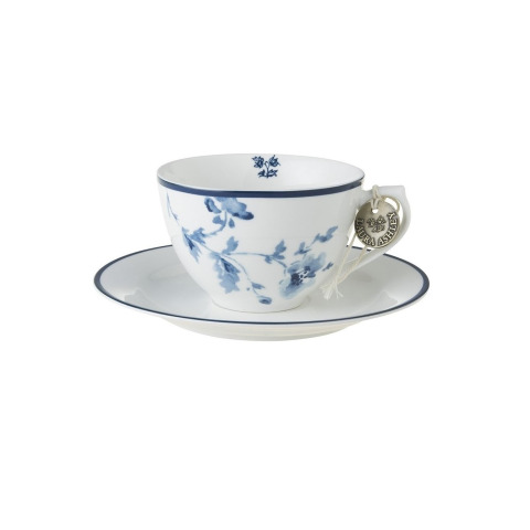 Чашка з блюдцем CHINA ROSE Cup 260ml and Saucer Ø15 (Blue)
