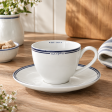 Чашка з блюдцем JACKIES BAY Cup 80ml & Ø11,5 (White/Blue)
