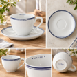 Чашка з блюдцем JACKIES BAY Cup 80ml & Ø11,5 (White/Blue)