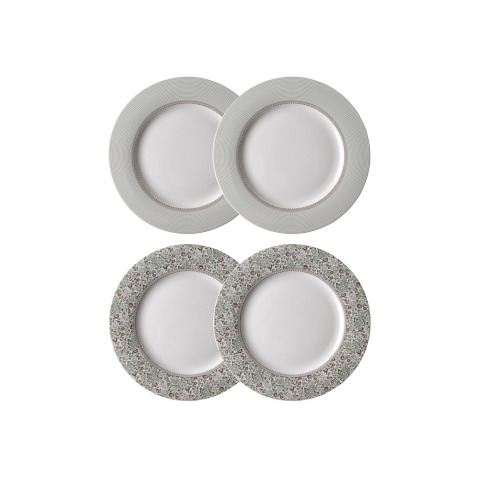 Набір 4-х тарілок WILD CLEMATIS Giftset 4 Plates Ø23 (Green/Green Stripe)
