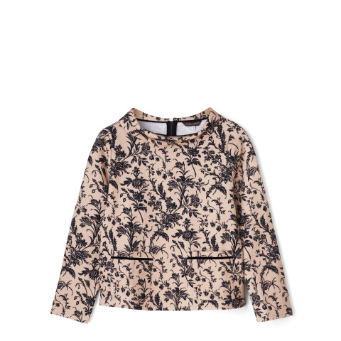 Футболка Лора Ешлі з чорно-кремовим квітковим принтом Lloyd