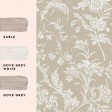 Шпалери з рослинним принтом в теплому сірому відтінку LLOYD (Dove Grey)