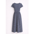 Трикотажна сукня максі Laura Ashley у біло-синю смужку