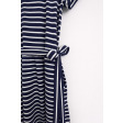 Трикотажна сукня максі Laura Ashley у біло-синю смужку