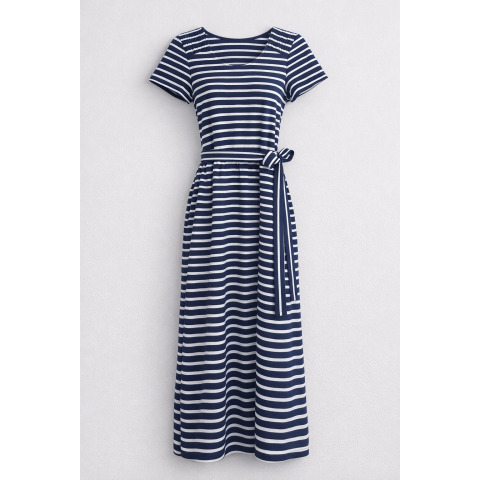 Трикотажна сукня максі Laura Ashley у біло-синю смужку