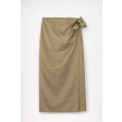 Жіноча спідниця міді Laura Ashley бежевого кольору на запах