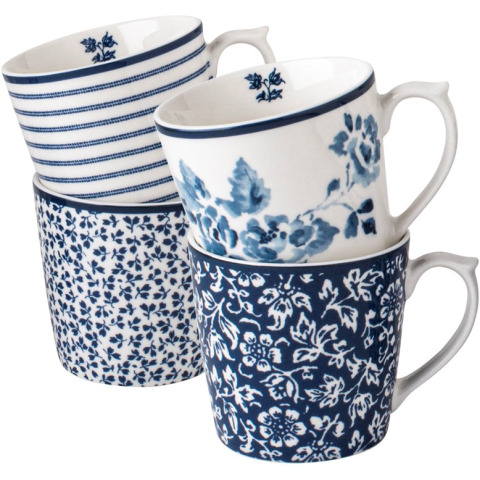 Набір 4-х чашок BLUEPRINT Giftset 4 Mugs 320ml (Assorted Blue)