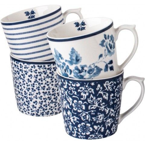 Набір 4-х чашок BLUEPRINT Giftset 4 Mugs 320ml (Assorted Blue)