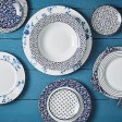 Набір 4-х тарілок з різними синіми принтами BLUEPRINT Giftset 4 Plates Ø23 (Assorted Blue)