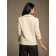 Пуловер-поло з вовни ягня в молочному кольорі