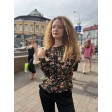 Жіноча блузка з довгим рукавом з віскози з квітковим принтом Ellerby black
