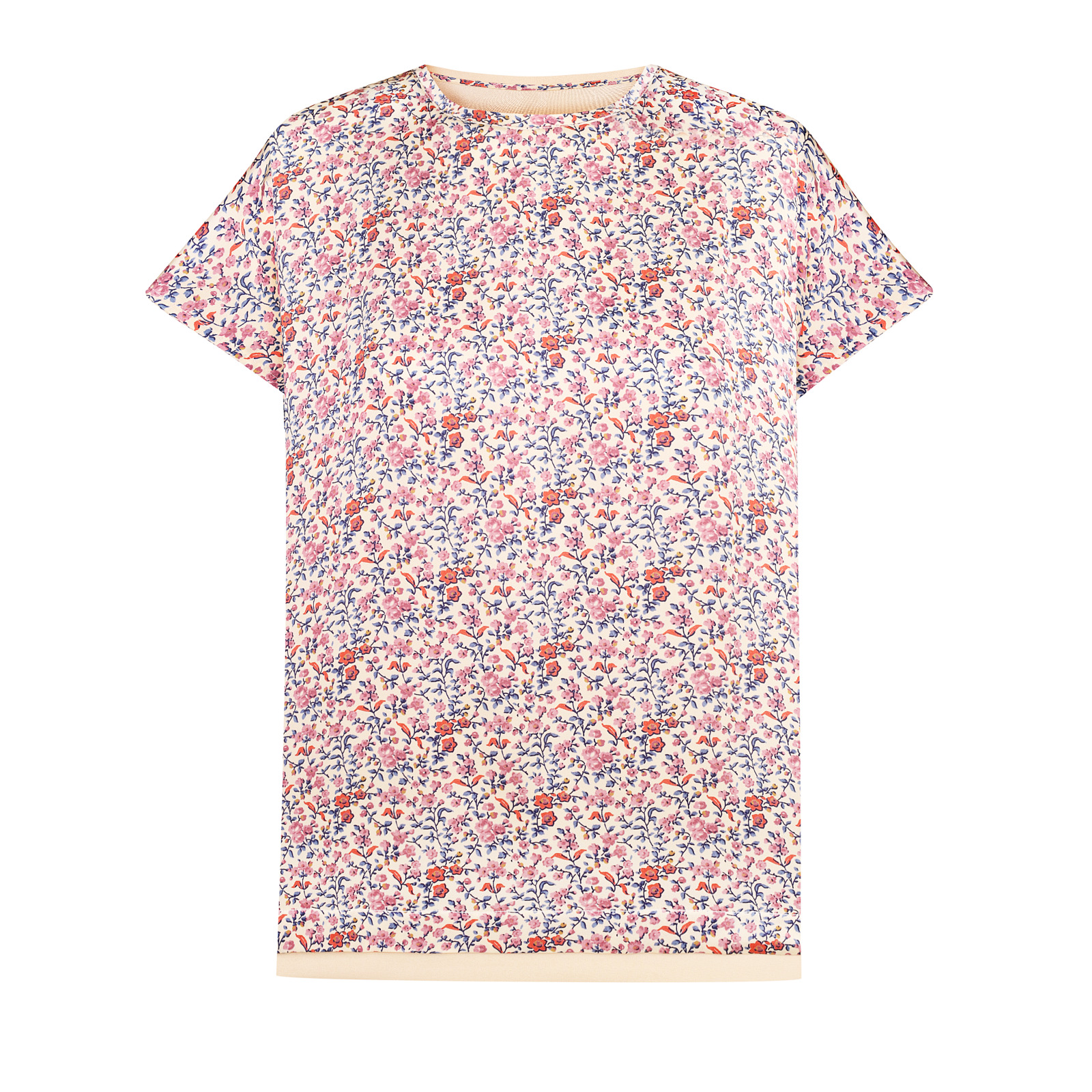 Блуза з передом із шовку з принтом Red Laverton та віскозною спинкою