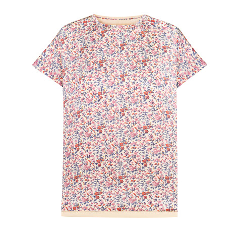 Блуза з передом із шовку з принтом Red Laverton та віскозною спинкою