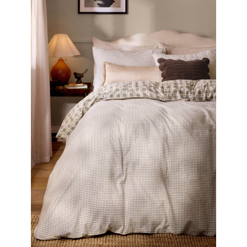 Набір постілі HARTLEY CHECK KG 230*220, 50*75 set of-2 (Dark Truffle Brown)