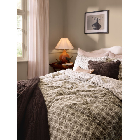 Набір постілі HARTLEY CHECK DB 200*200, 50*75 set of-2 (Dark Truffle Brown)