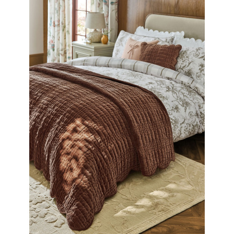 Покривало BRADY SCALLOPED 180*235 (Caramel)