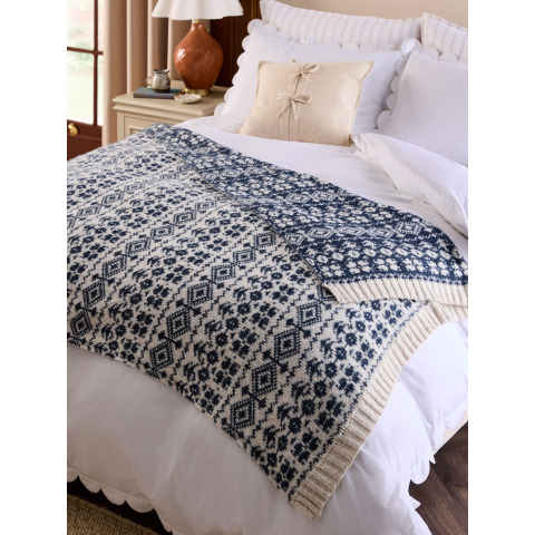 Плед SELSEY FAIR ISLE 130*170 (Dark Seaspray)