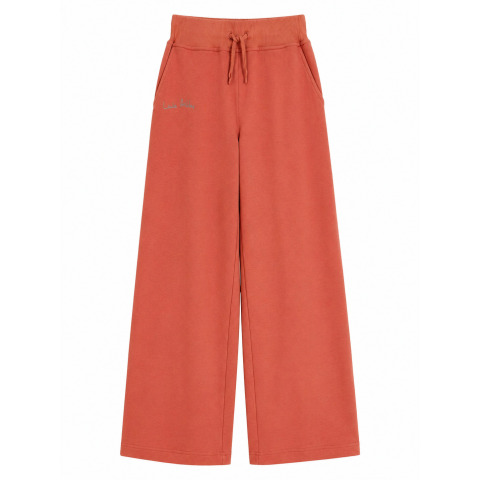 Жіночі трикотажні штани у кораловому кольорі