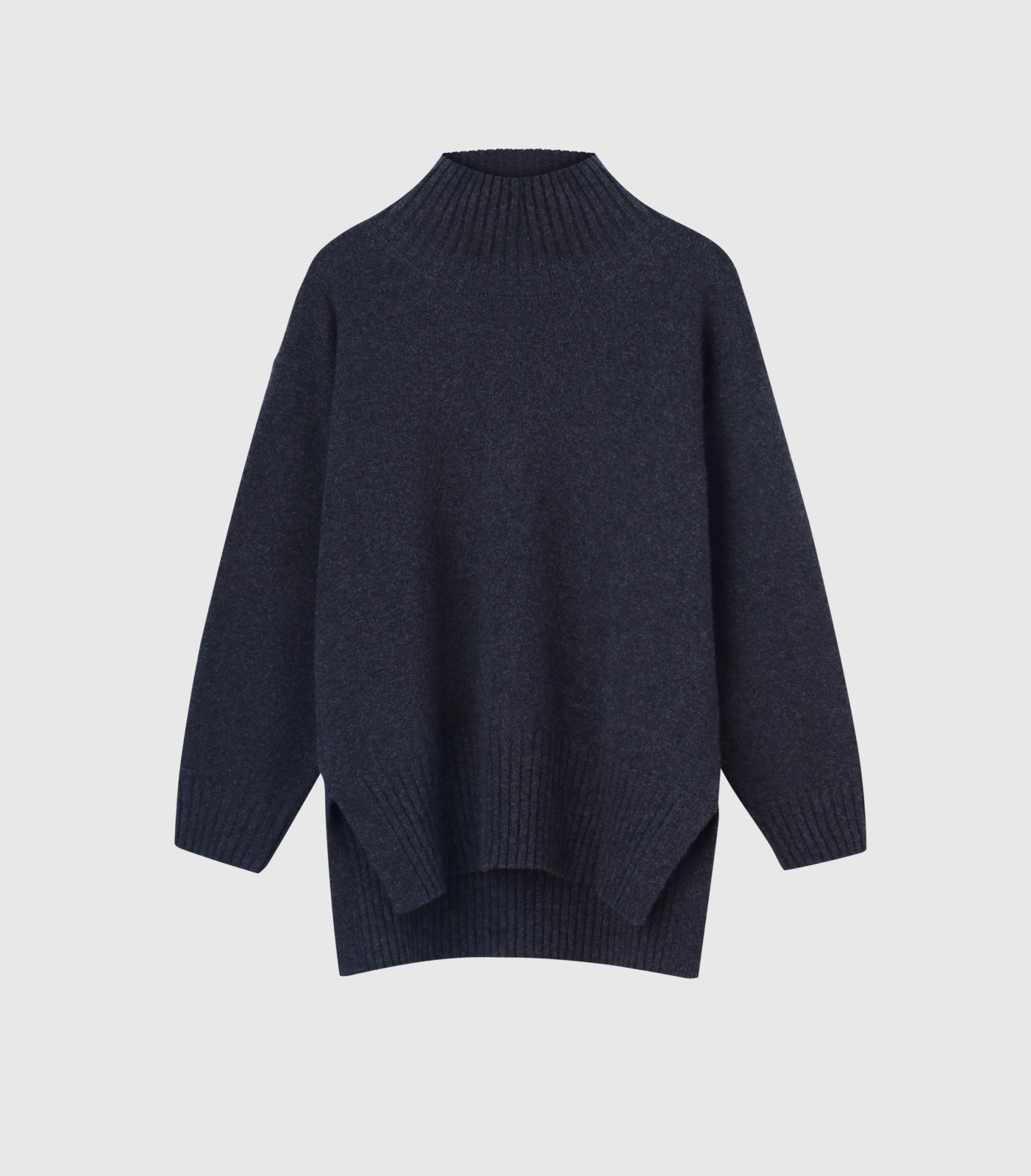 Темно-сірий светр оверсайз із кашеміру та вовни