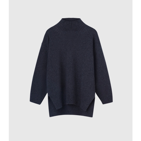 Темно-сірий светр оверсайз із кашеміру та вовни