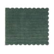 Стьобане оксамитове покривало оливкового кольору SCALLOPED (Pine Green)