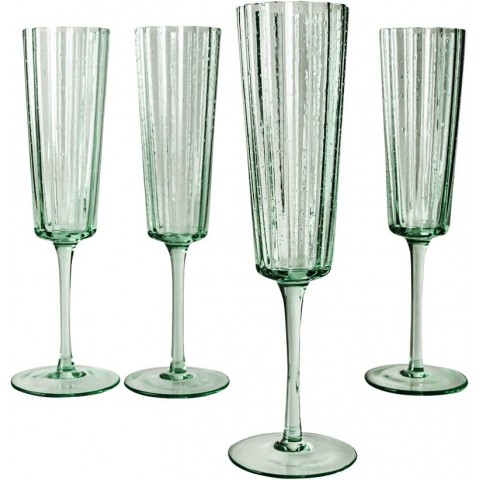 Зелені бокали для шамранського GLASS COLLECTABLES Giftset 4 Champagne 520ml (Green)