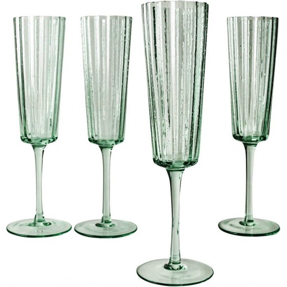 Зелені бокали для шамранського GLASS COLLECTABLES Giftset 4 Champagne 520ml (Green)