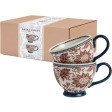 Набір 2-х великих чашок з терракотовим квітковим принтом Hedingham Giftset 2 Mugs Blue Terra 430 мл