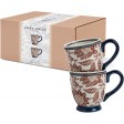 Набір 2-х чашок з терракотовим квітковим принтом Hedingham Giftset 2 Minimugs Blue Terra 200 мл