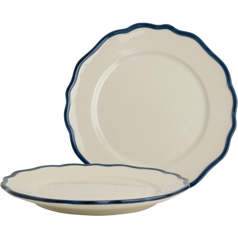 Набір 2-х тарілок з синім обідком Giftset 2 Plates 27 cm Solid Blue