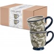 Набір 2-х чашок з зеленим квітковим принтом Hedingham Giftset 2 Minimugs Blue Sage 200 мл