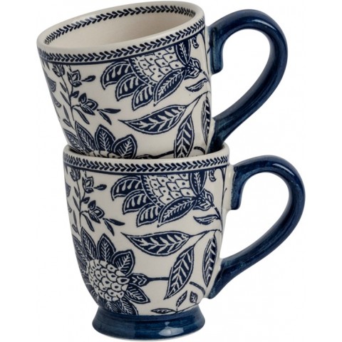 Набір 2-х чашок з синім квітковим принтом Hedingham Giftset 2 Minimugs  Blue 200 млl