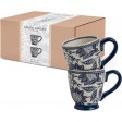 Набір 2-х чашок з синім квітковим принтом Hedingham Giftset 2 Minimugs Blue 200 млl