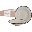 Набір 2-хглибоких тарілок з синім обідком HEDINGHAM Giftset 2 Plates deep Ø22,5 (Solid Blue)