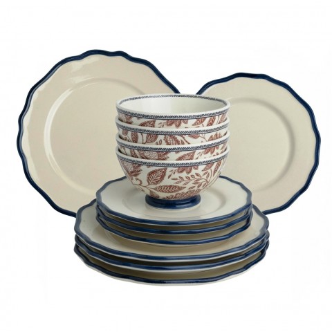 Сервіз з 12 предметів з теракотовим відтінком Hedingham Giftset 12 piece Blue Terra