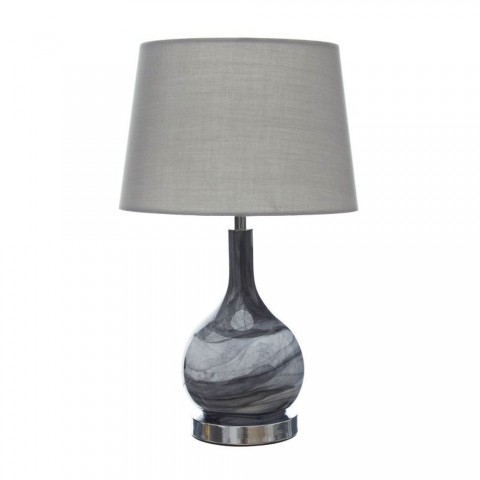 Настільна лампа з мармуровим візерунком сірого кольору SWIRL 42,5*26 (Grey)